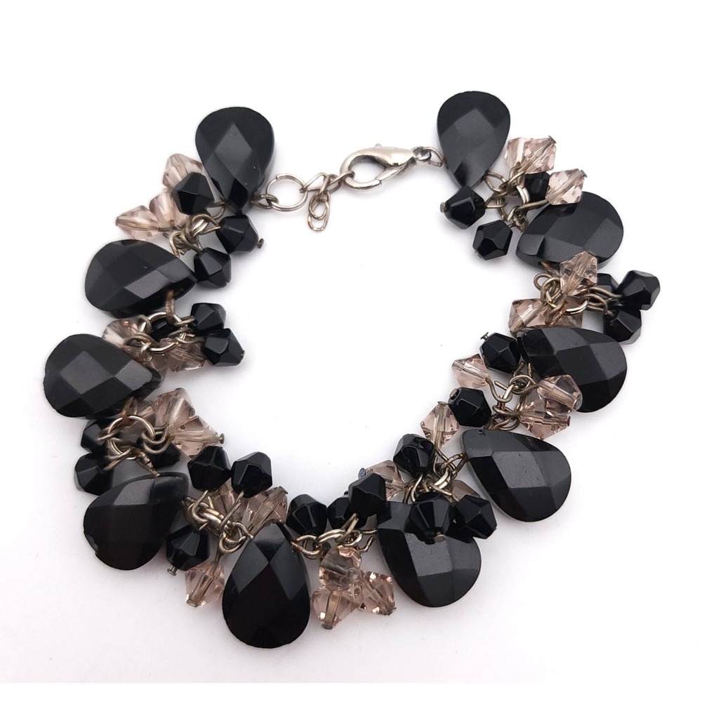 Vintage Black‎ Cluster Beaded Bracelet